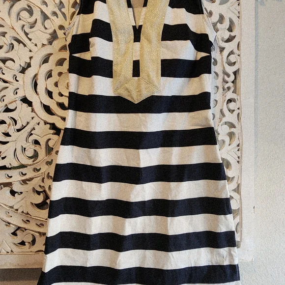 Sail to Sable Navy & White Sheath Mini Dress Sleeveless Nwot Sz XS - Picture 7 of 11